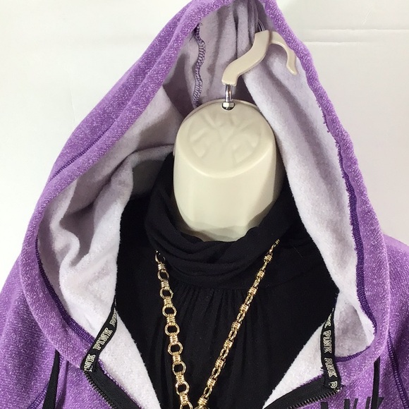 VS Pink purple zip front cardigan jacket M - Picture 2 of 11